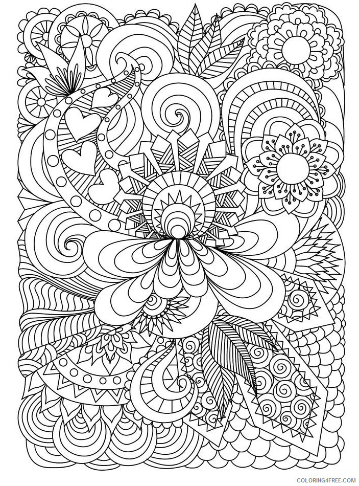 Advanced Coloring Pages Adult Free for Adults Advanced Printable 2020 069 Coloring4free