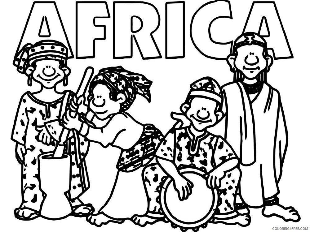 Africa Coloring Pages Countries of the World Educational Printable 2020 366 Coloring4free