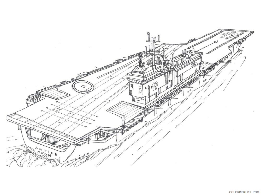 Aircraft Carrier Coloring Pages for boys aircraft carrier 7 Printable 2020 0007 Coloring4free
