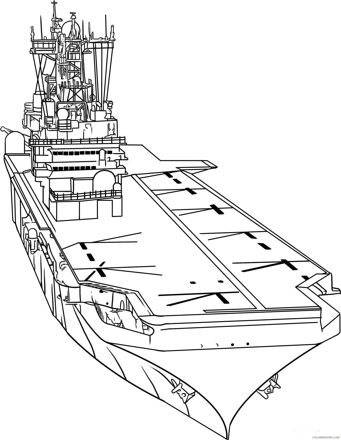 Aircraft Carrier Coloring Pages for boys drawing Printable 2020 0001 Coloring4free
