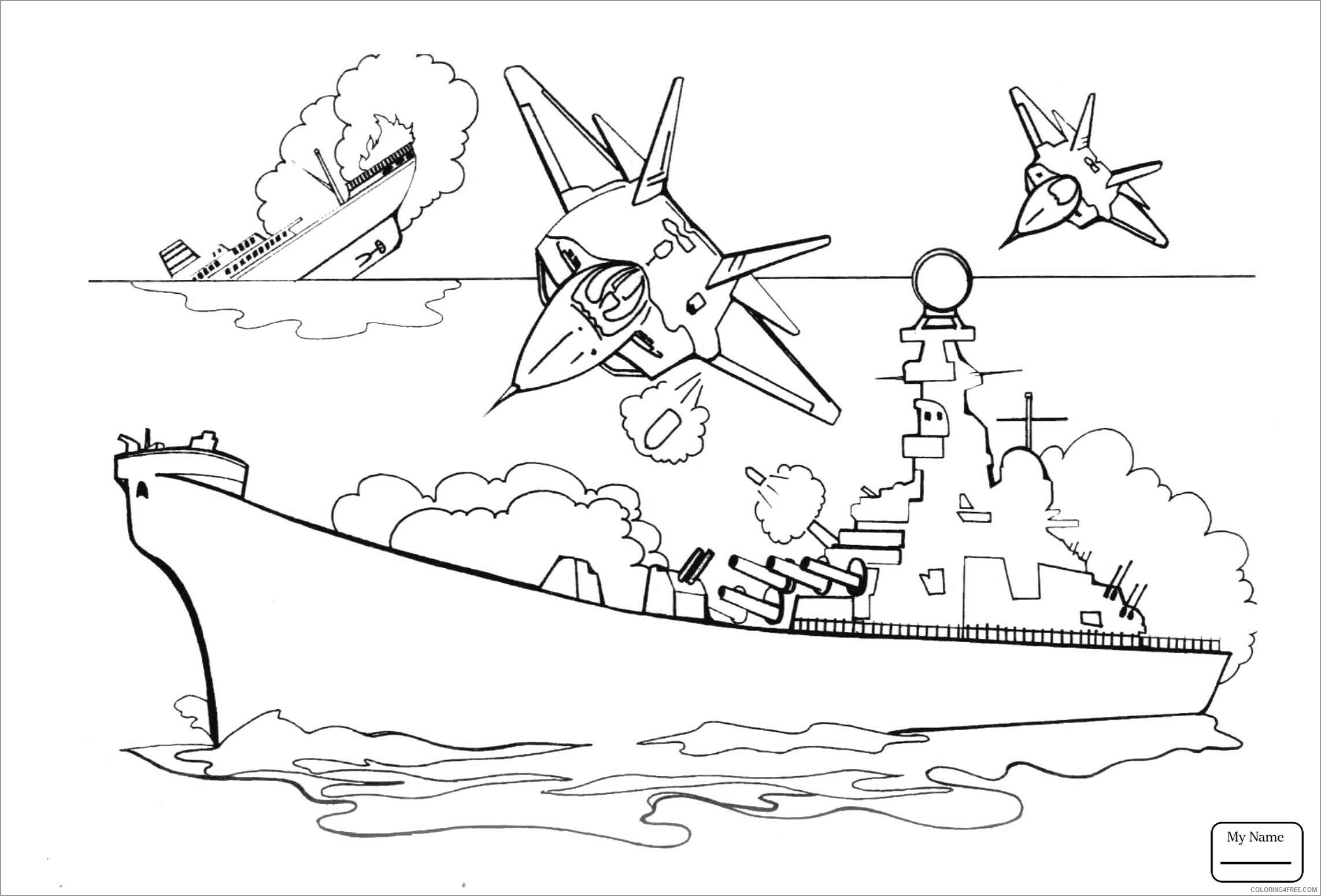 Aircraft Carrier Coloring Pages for boys to print Printable 2020 0008 Coloring4free