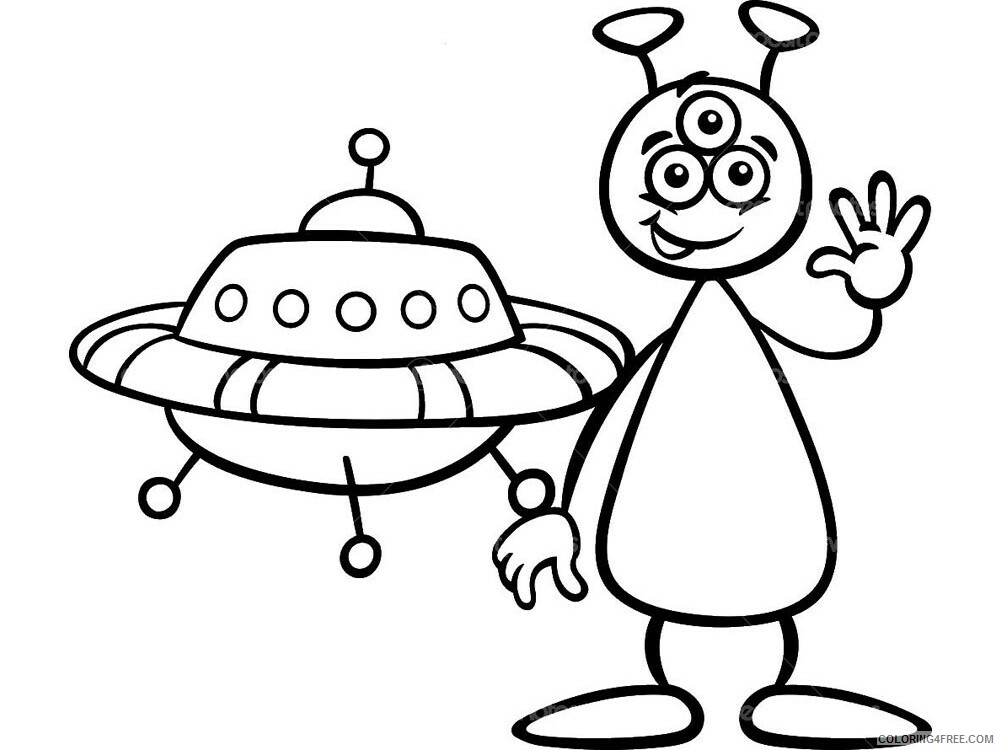 Aliens Coloring Pages for boys aliens 2 Printable 2020 0011 Coloring4free