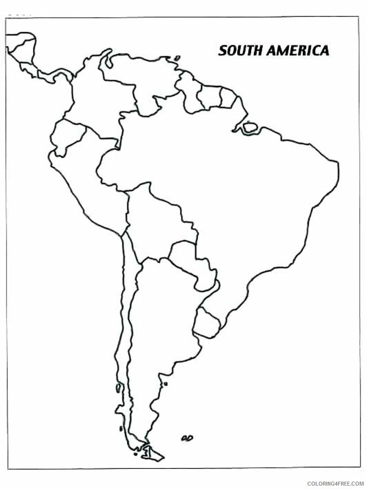 America Coloring Pages Countries of the World Educational Printable 2020 370 Coloring4free