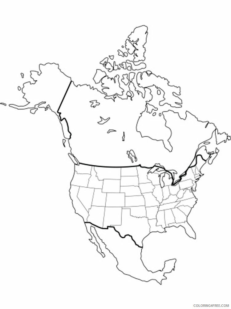 America Coloring Pages Countries of the World Educational Printable 2020 373 Coloring4free