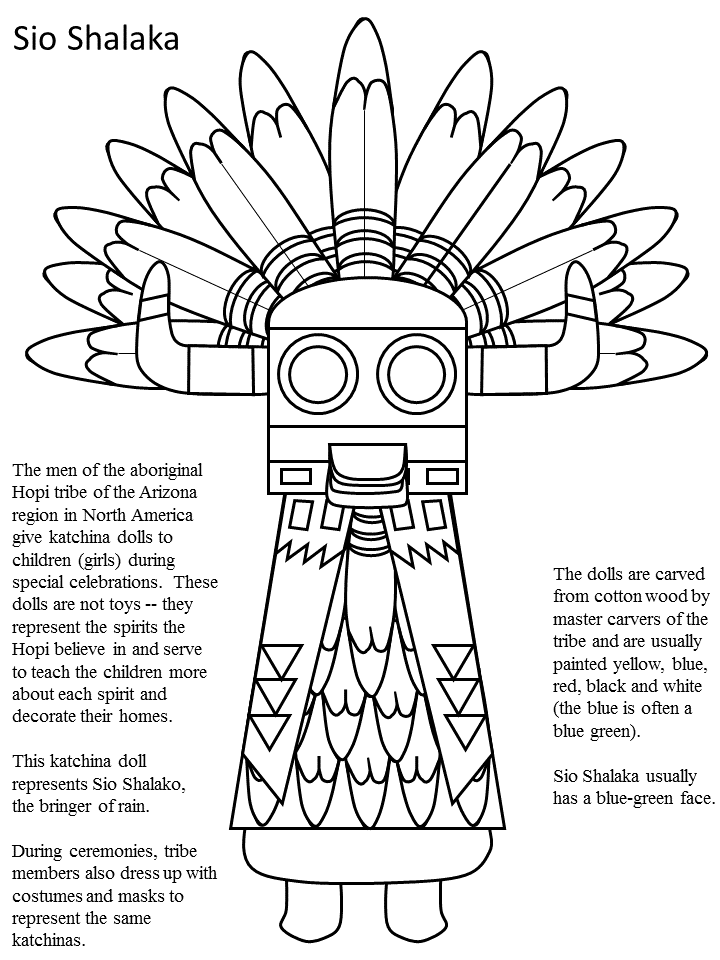 America Coloring Pages Countries of the World Educational hopi_native ...