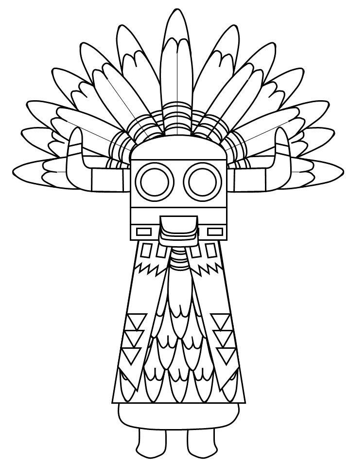 America Coloring Pages Countries of the World Educational hopi_native_american_sio shalako2 2020