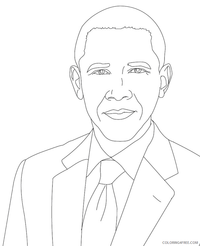 Barack Obama Coloring Pages Educational Barack Obama Printable 2020 0903 Coloring4free
