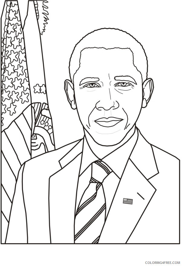 Barack Obama Coloring Pages Educational Free Barack Obama Printable 2020 0902 Coloring4free