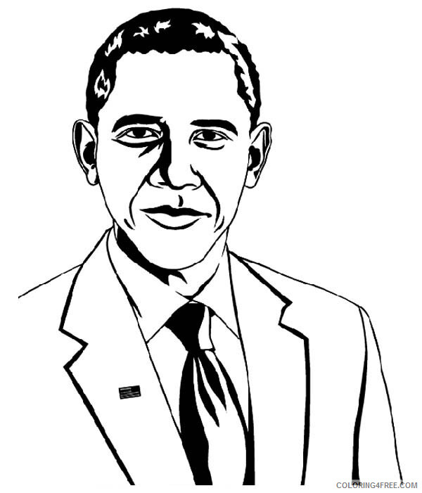 Barack Obama Coloring Pages Educational Free Barack Obama Printable 2020 0904 Coloring4free