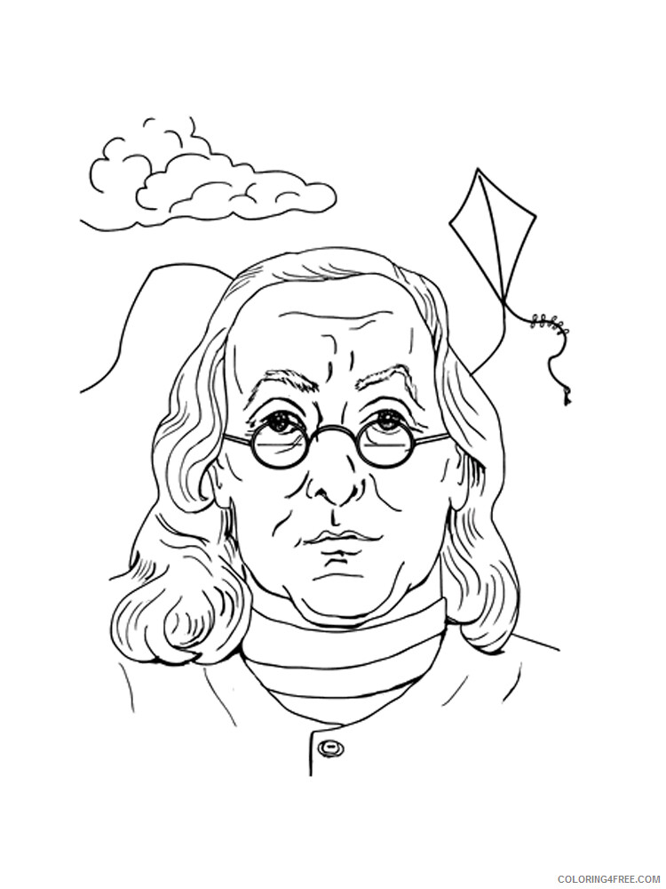 Benjamin Franklin Coloring Pages Educational Printable 2020 0907 Coloring4free