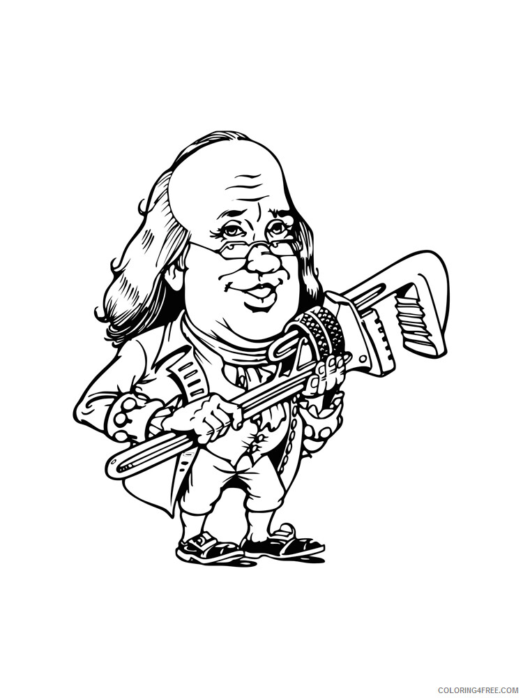 Benjamin Franklin Coloring Pages Educational Printable 2020 0908 Coloring4free