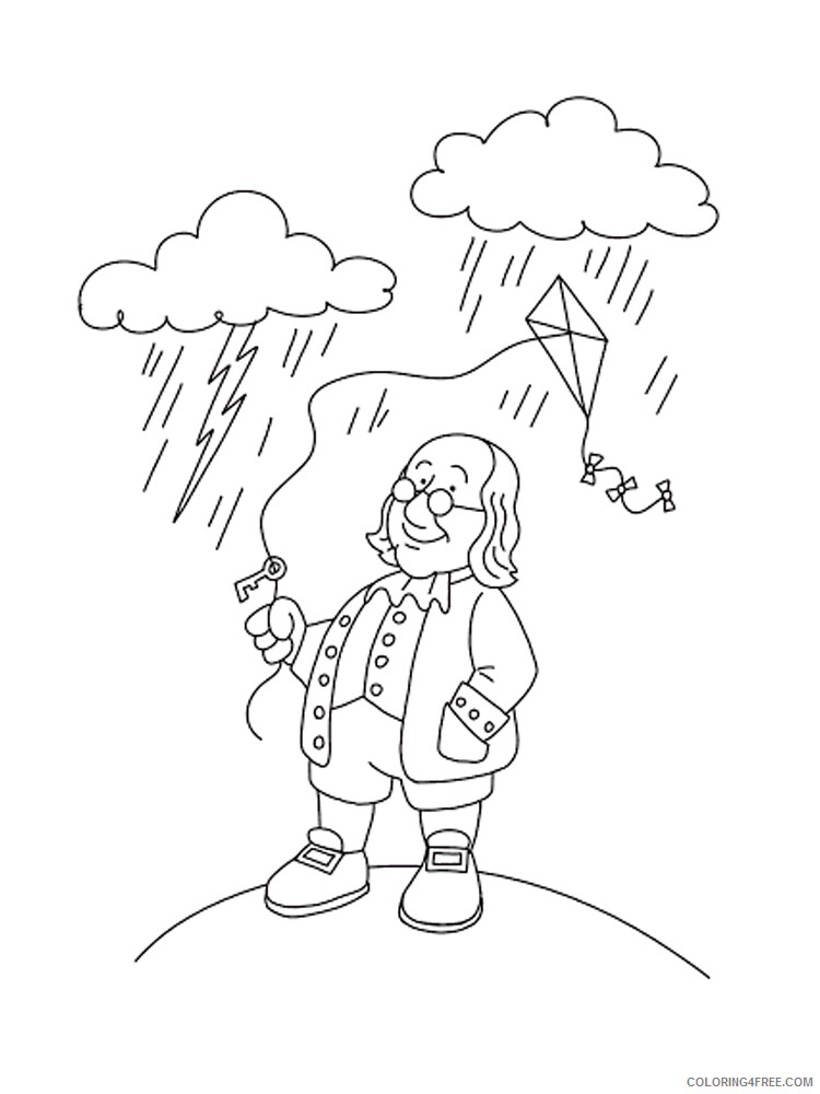 Benjamin Franklin Coloring Pages Educational Printable 2020 0911 Coloring4free
