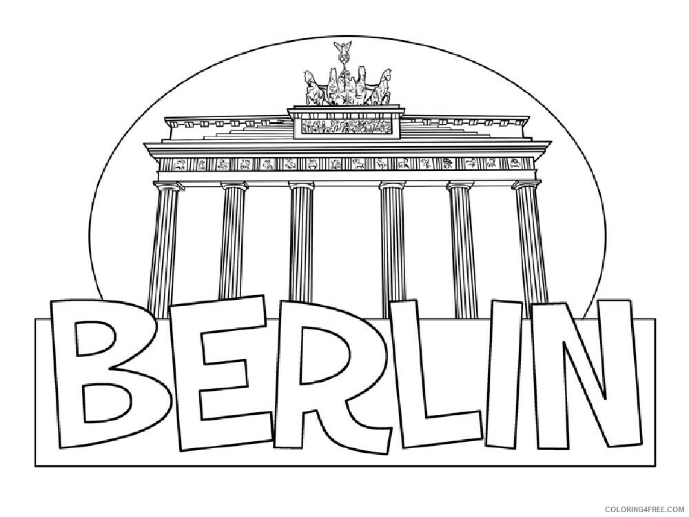 Berlin Coloring Pages Cities Educational Berlin 1 Printable 2020 310 Coloring4free