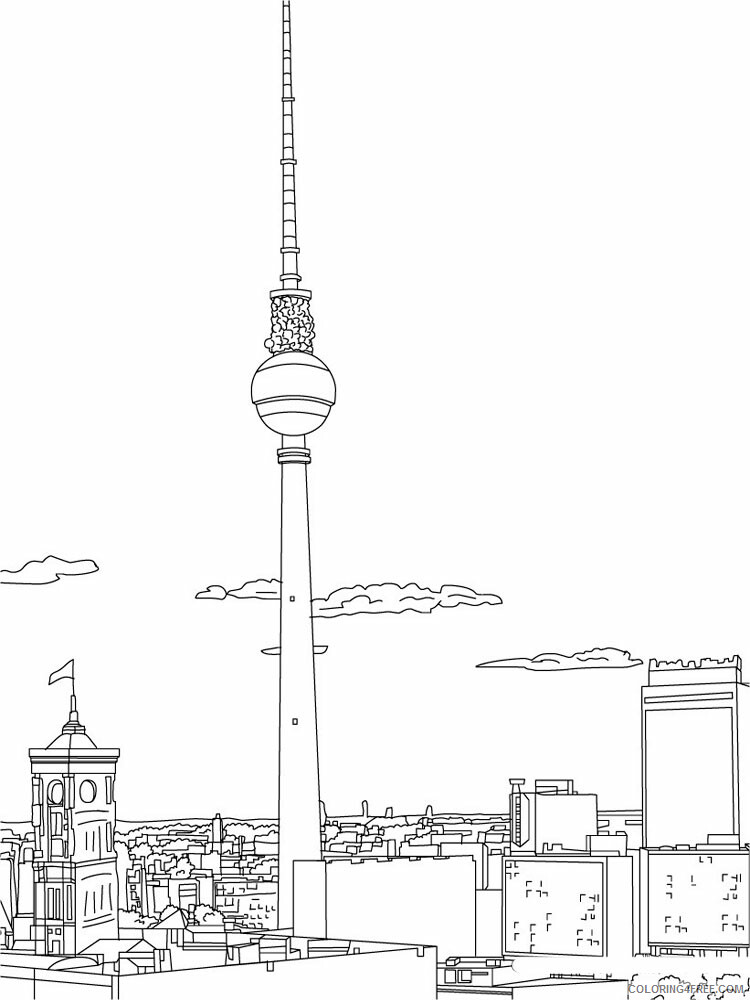 Berlin Coloring Pages Cities Educational Berlin 3 Printable 2020 312 Coloring4free