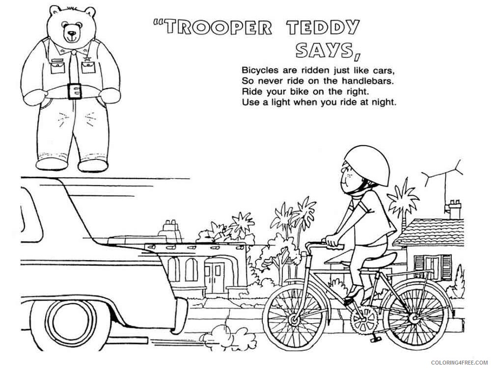 Bicycle Safety Coloring Pages Educational educational Printable 2020 0913 Coloring4free