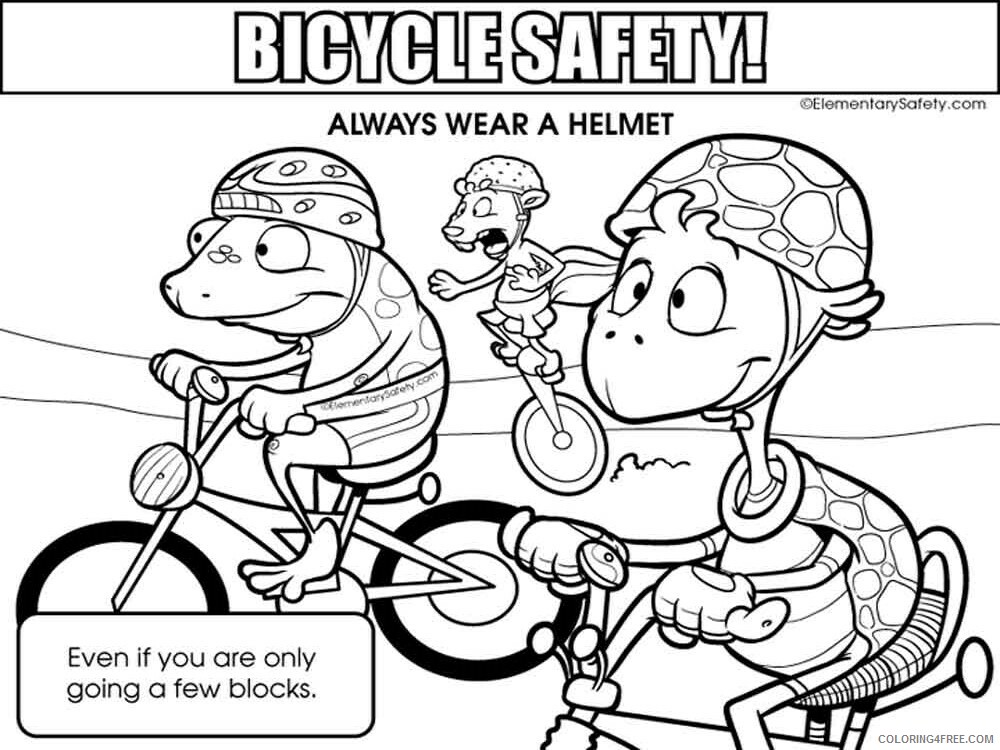 Bicycle Safety Coloring Pages Educational educational Printable 2020 0914 Coloring4free