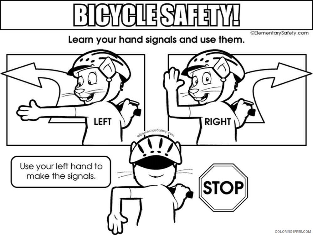 Bicycle Safety Coloring Pages Educational educational Printable 2020 0916 Coloring4free