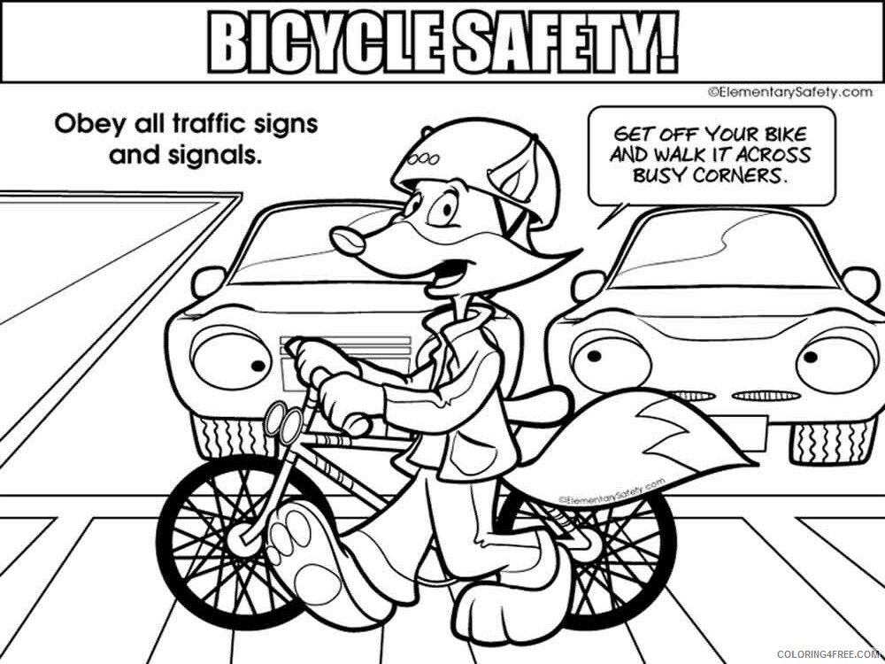 Bicycle Safety Coloring Pages Educational educational Printable 2020 0917 Coloring4free