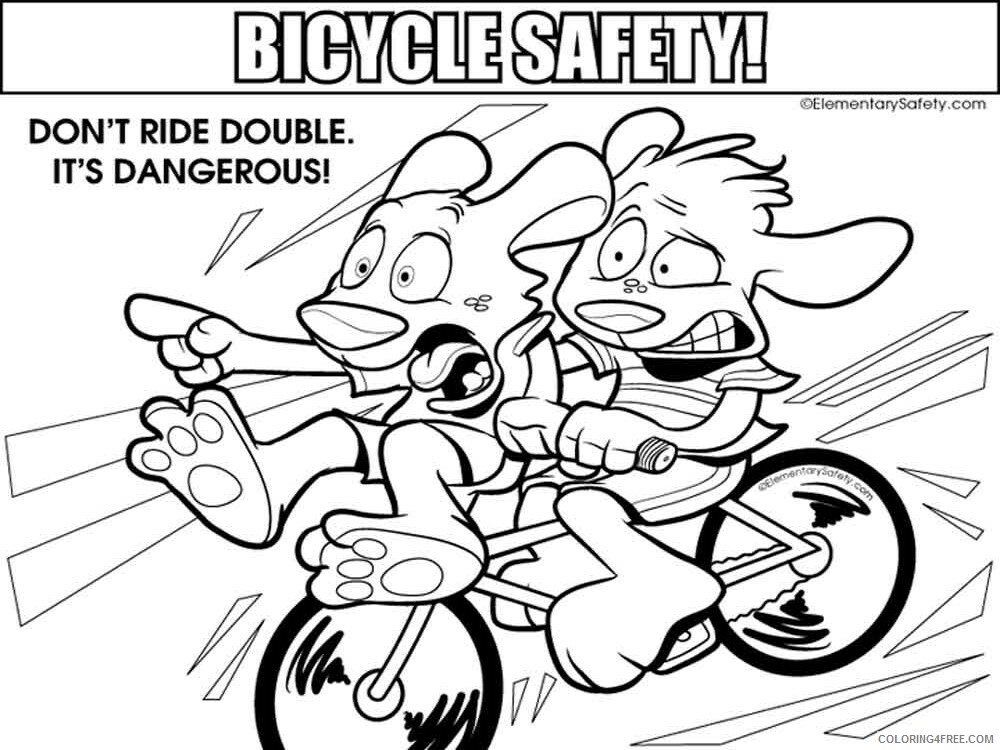 Bicycle Safety Coloring Pages Educational educational Printable 2020 0918 Coloring4free