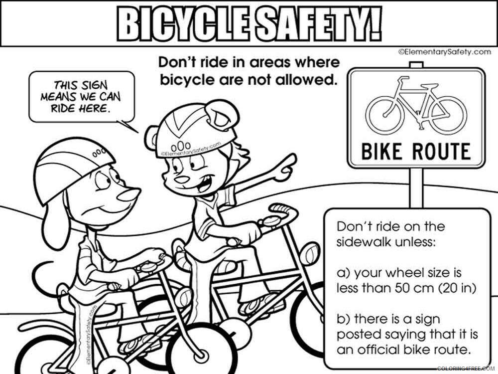 Bicycle Safety Coloring Pages Educational educational Printable 2020 0919 Coloring4free