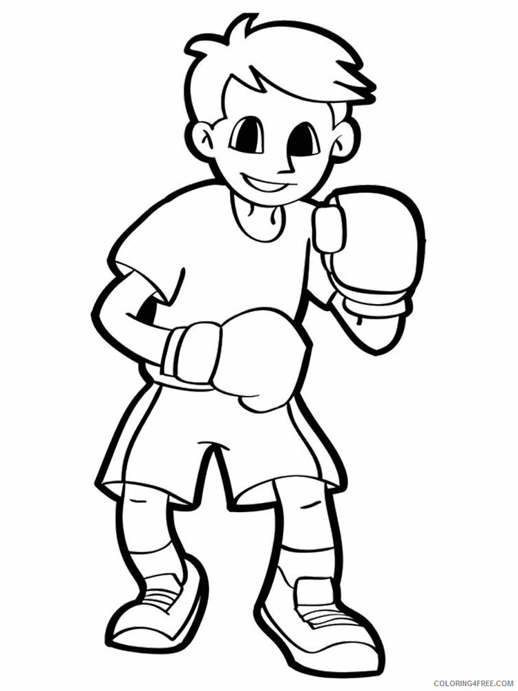 Boxing Coloring Pages for boys Boxing 1 Printable 2020 0040 Coloring4free