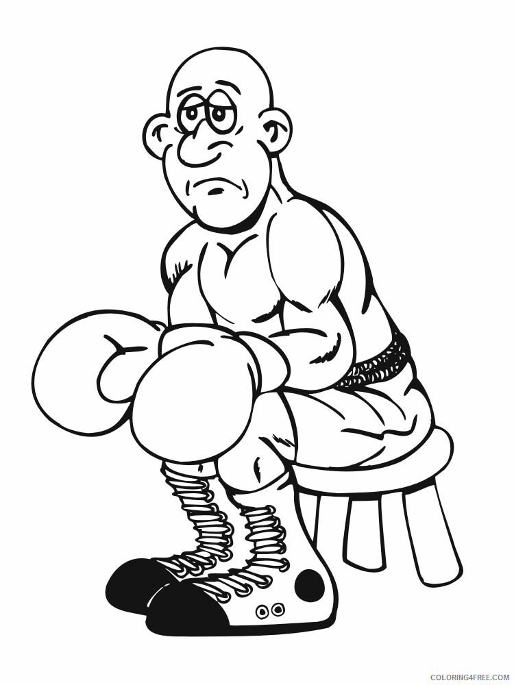 Boxing Coloring Pages for boys Boxing 3 Printable 2020 0042 Coloring4free