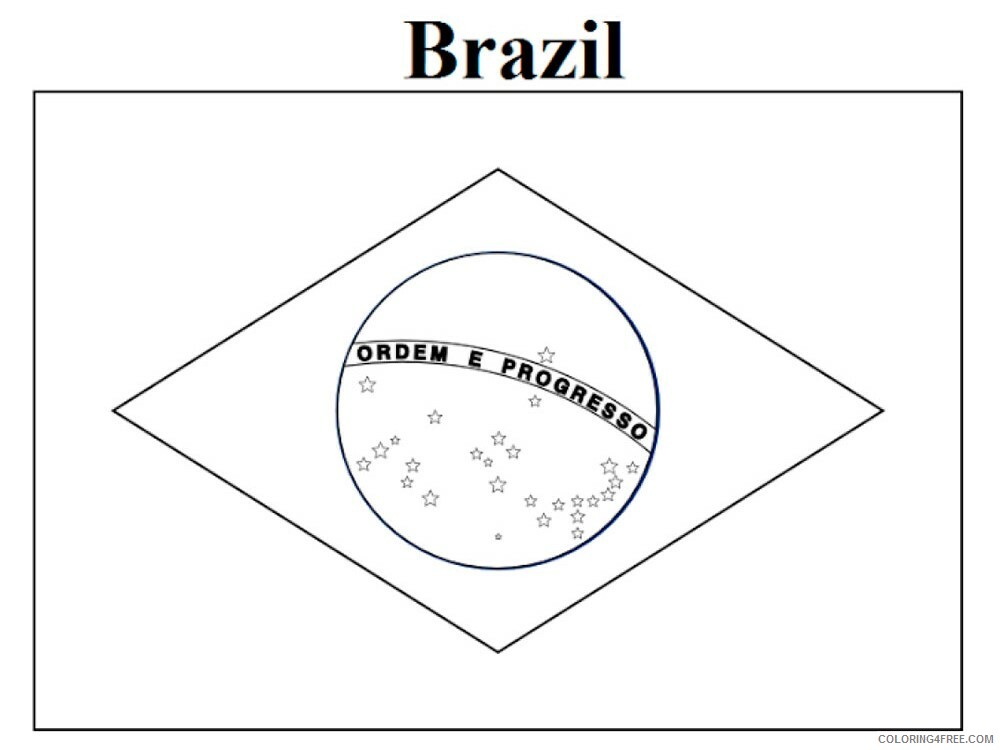 Brazil Coloring Pages Countries of the World Educational Printable 2020 395 Coloring4free