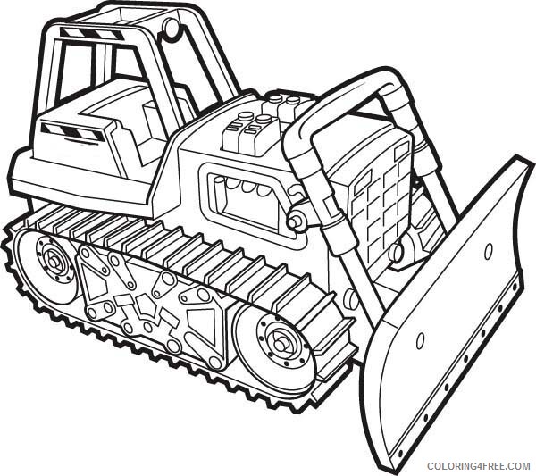 Bulldozer Coloring Pages for boys A Working Bulldozer Printable 2020 0048 Coloring4free
