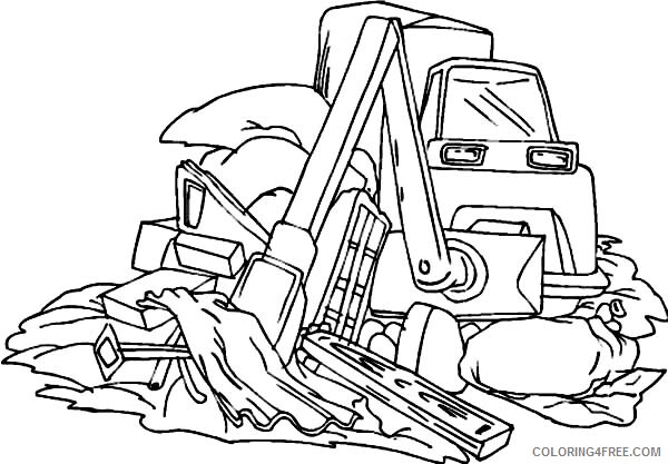 Bulldozer Coloring Pages for boys Bulldozer Cleaning Waste Printable 2020 0049 Coloring4free