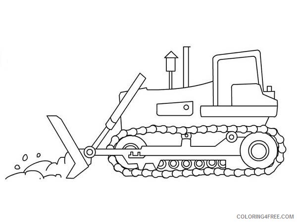 Bulldozer Coloring Pages for boys Bulldozer on Work Printable 2020 0051 Coloring4free