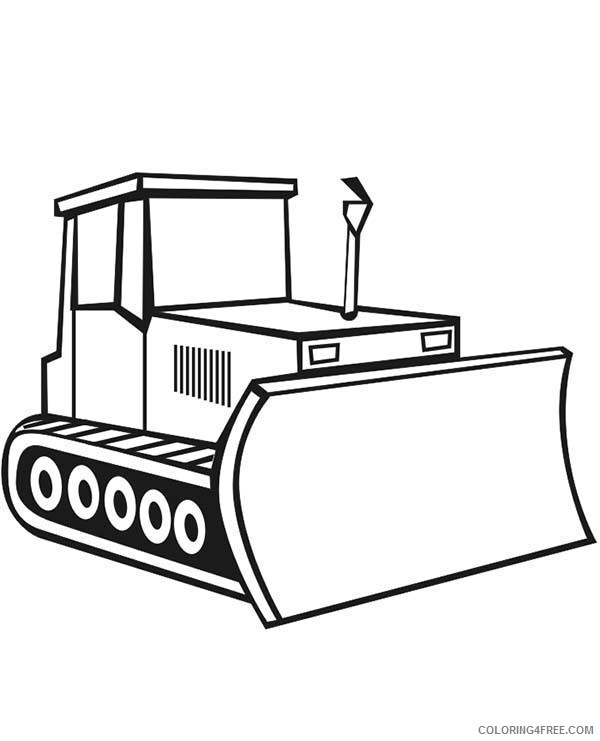 Bulldozer Coloring Pages for boys Bulldozer with U Shaped Blade 2020 0055 Coloring4free