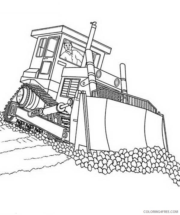 Bulldozer Coloring Pages for boys Fixing Road with Bulldozer Printable 2020 0056 Coloring4free