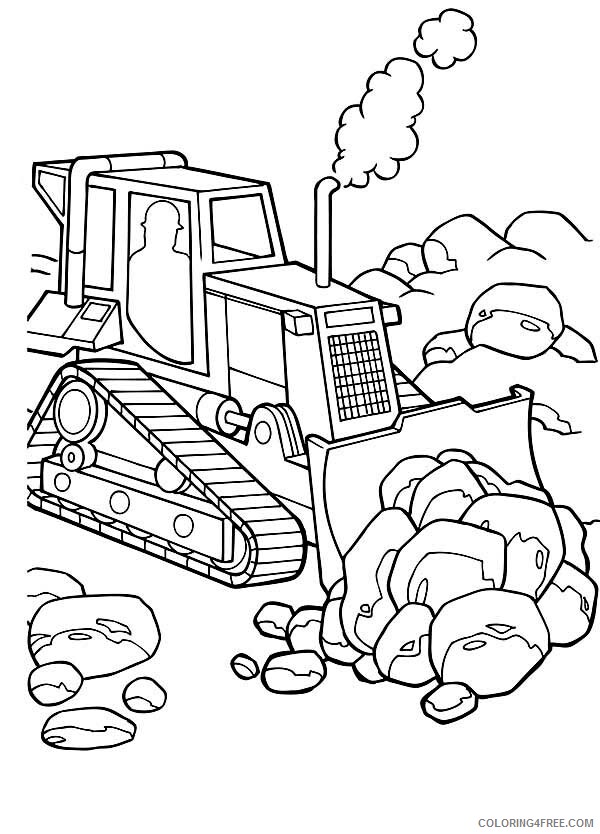 Bulldozer Coloring Pages for boys Take Away Big Rocks 2020 0057 Coloring4free