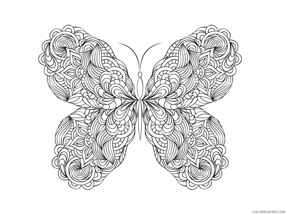 Butterfly for Adults Coloring Pages butterfly for adults 15 Printable 2020 536 Coloring4free