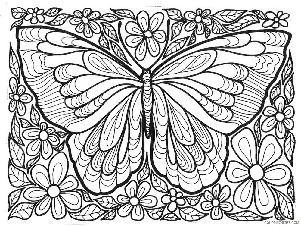 Butterfly for Adults Coloring Pages butterfly for adults 16 Printable 2020 537 Coloring4free