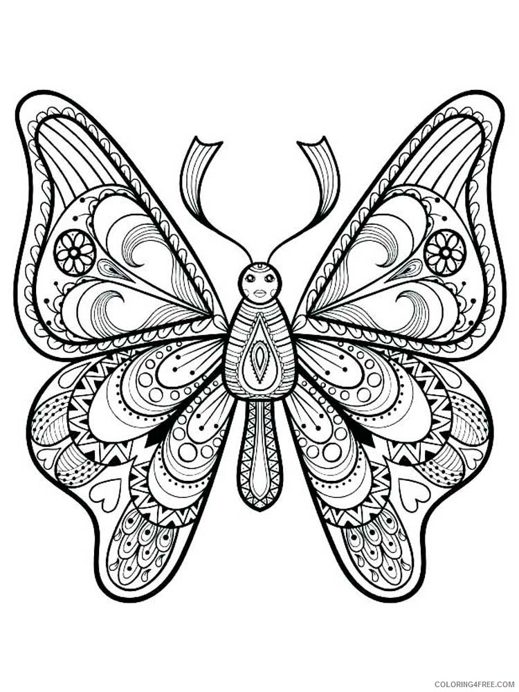 Butterfly for Adults Coloring Pages butterfly for adults 20 Printable 2020 541 Coloring4free