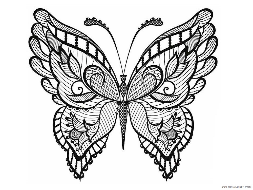 Butterfly for Adults Coloring Pages butterfly for adults 4 Printable 2020 544 Coloring4free