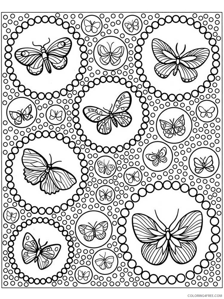 Butterfly for Adults Coloring Pages butterfly for adults 6 Printable 2020 545 Coloring4free