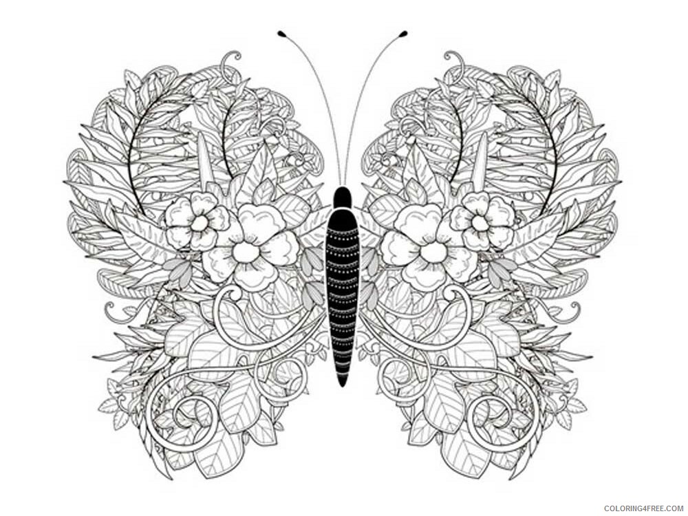 Butterfly for Adults Coloring Pages butterfly for adults 7 Printable 2020 546 Coloring4free