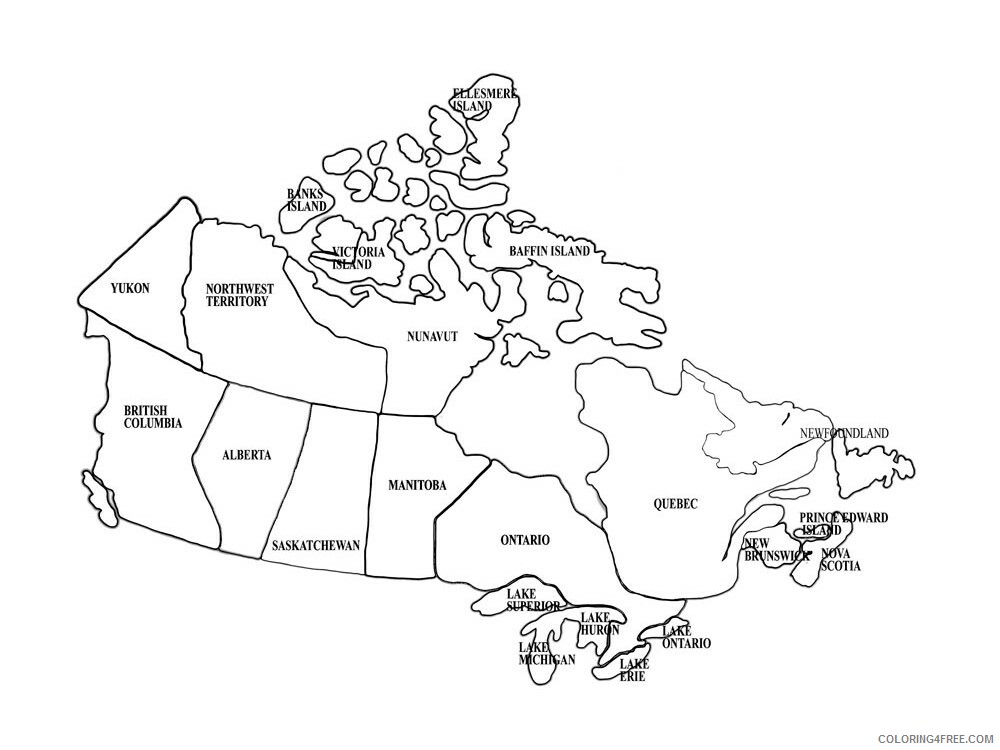 Canada Coloring Pages Countries of the World Educational Printable 2020 405 Coloring4free