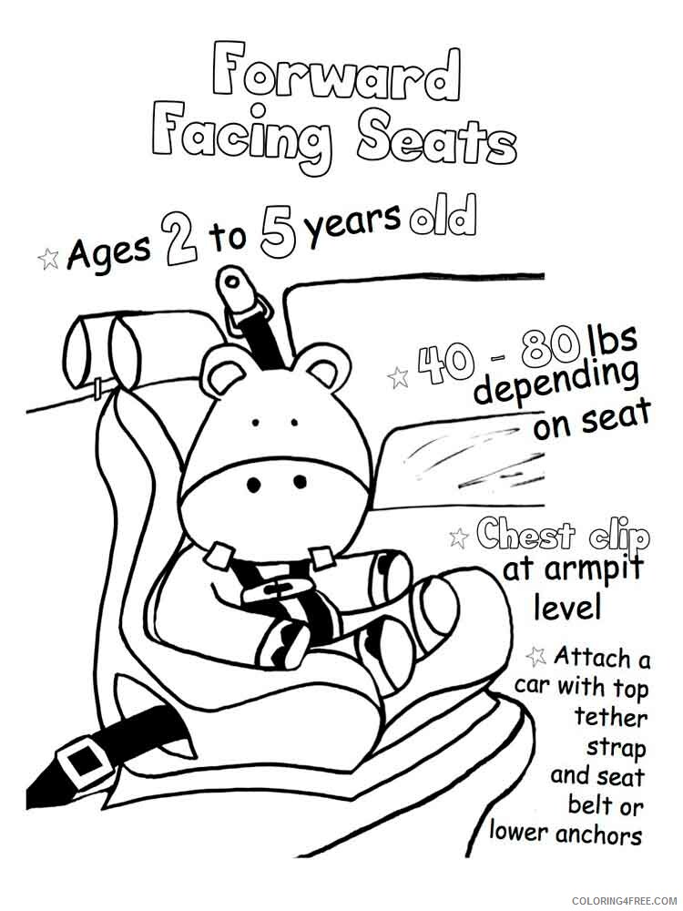 Car Safety Coloring Pages Educational educational Printable 2020 0927 Coloring4free