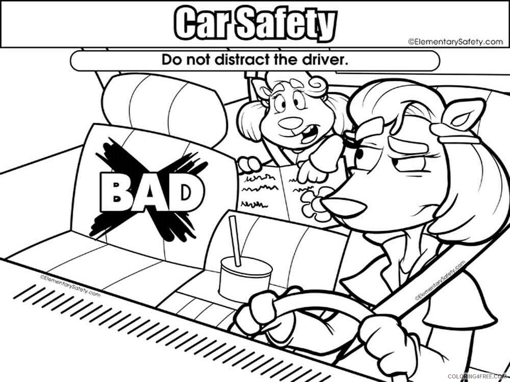 Car Safety Coloring Pages Educational educational Printable 2020 0928 Coloring4free