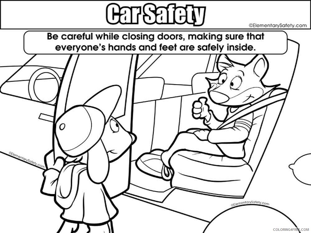 Car Safety Coloring Pages Educational educational Printable 2020 0930 Coloring4free