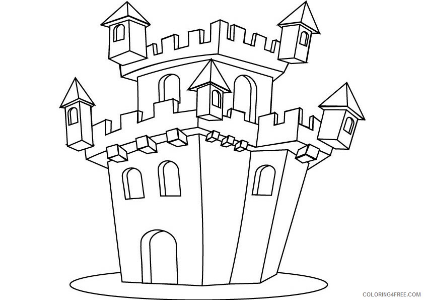 Castle Coloring Pages for boys Castle Free Printable 2020 0095 Coloring4free