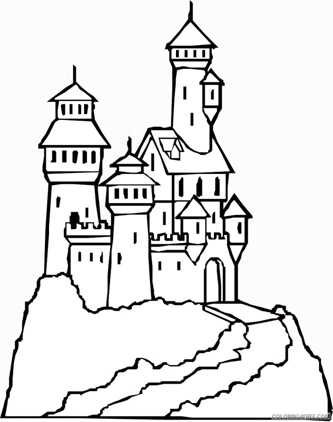 Castle Coloring Pages for boys Castle Pictures Printable 2020 0094 Coloring4free