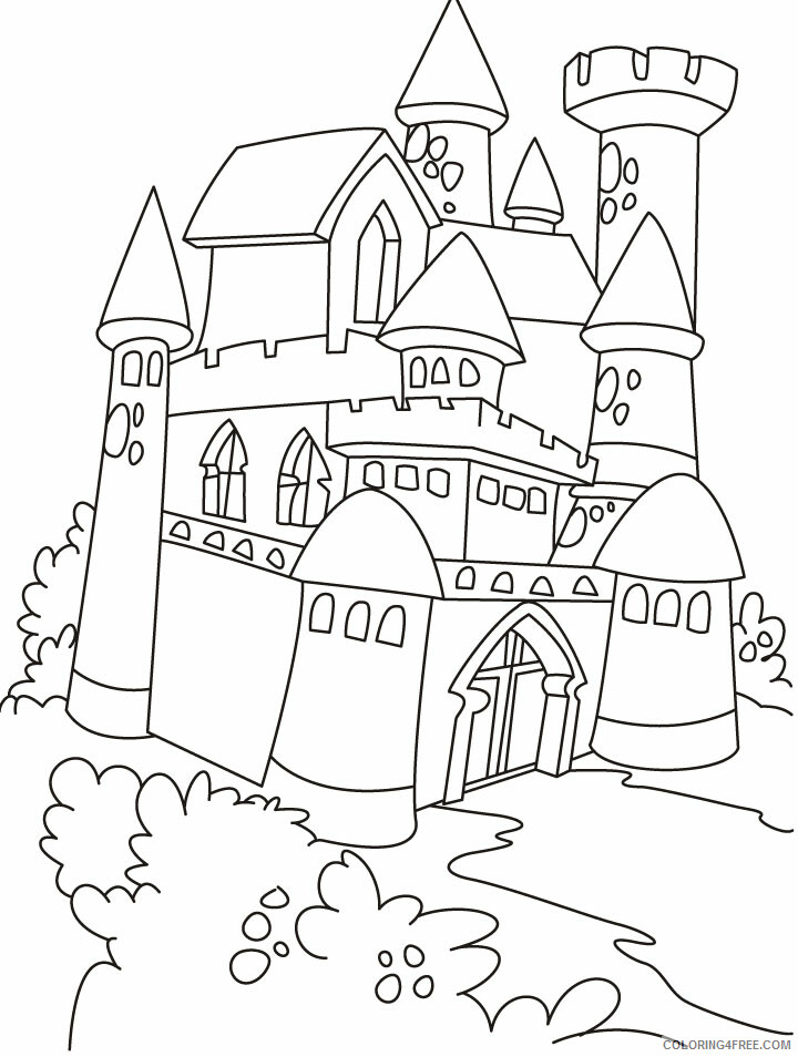 Castle Coloring Pages for boys Castle and Princess Printable 2020 0073 Coloring4free