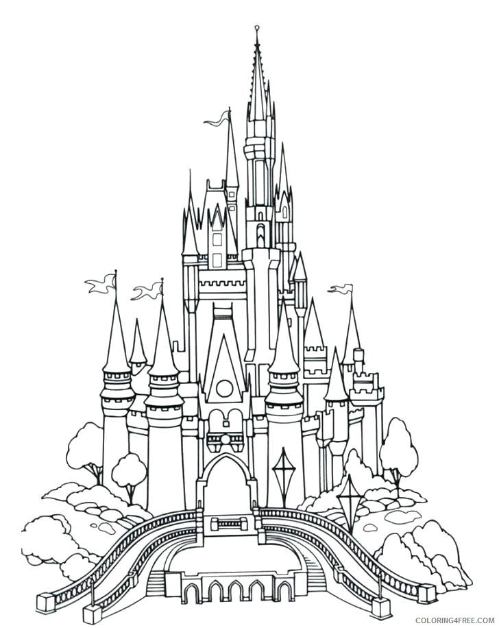 Castle Coloring Pages for boys Disney Castle for Adults Printable 2020 0101 Coloring4free