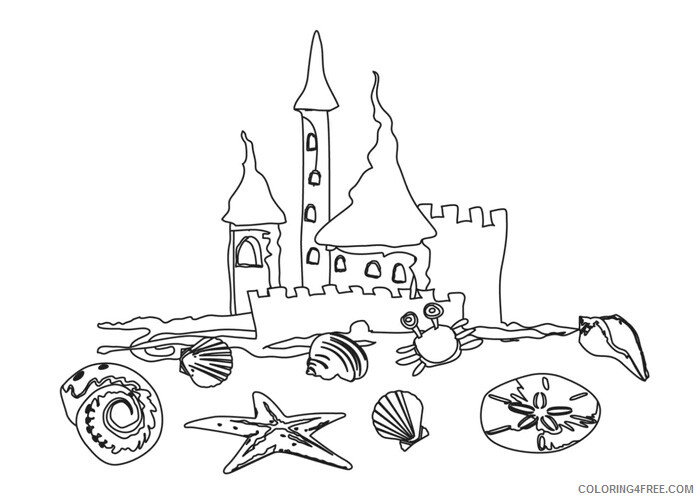 Castle Coloring Pages for boys Sand castle Printable 2020 0105 Coloring4free
