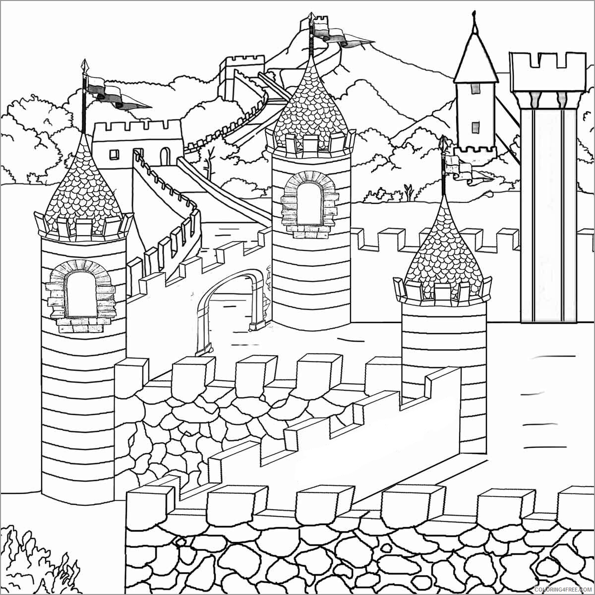Castle Coloring Pages for boys castle clash of clans Printable 2020 0076 Coloring4free