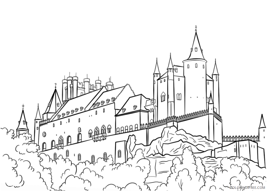 Castle Coloring Pages for boys egovia castle a4 Printable 2020 0070 Coloring4free